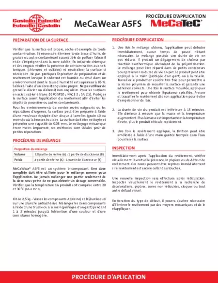MeCaTeC MeCaWear A5FS Application InstructionsFR.pdf