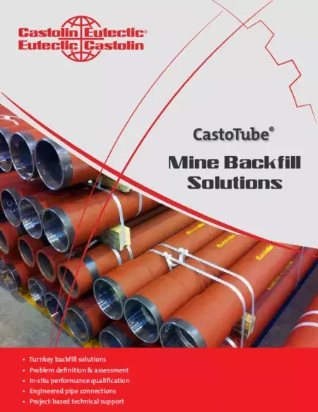 CastoTube® | Mine Backfill Solutions | Castolin Eutectic