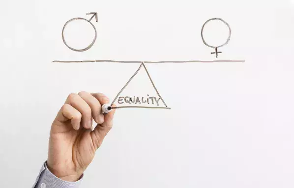 equality-between-men-and-women-on-glass-board-PHBNS8J