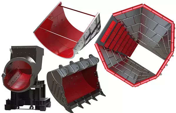 chrome white iron parts in high wear areas protect chutes and buckets from abrasion and impact